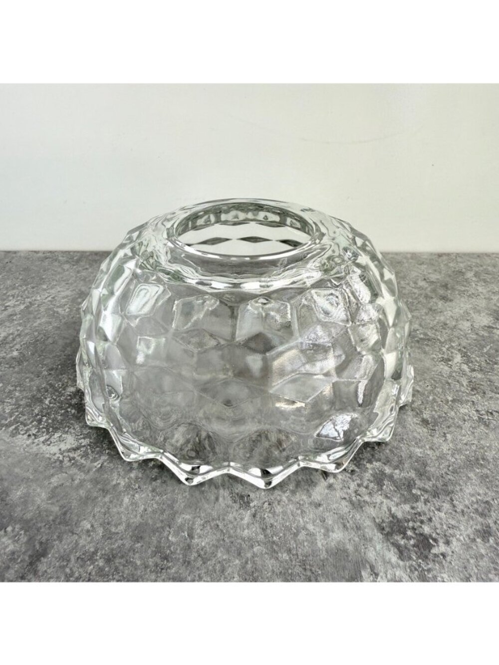 Homco Fairy Lamp Clear Glass Cubist TOP ONLY Replacement